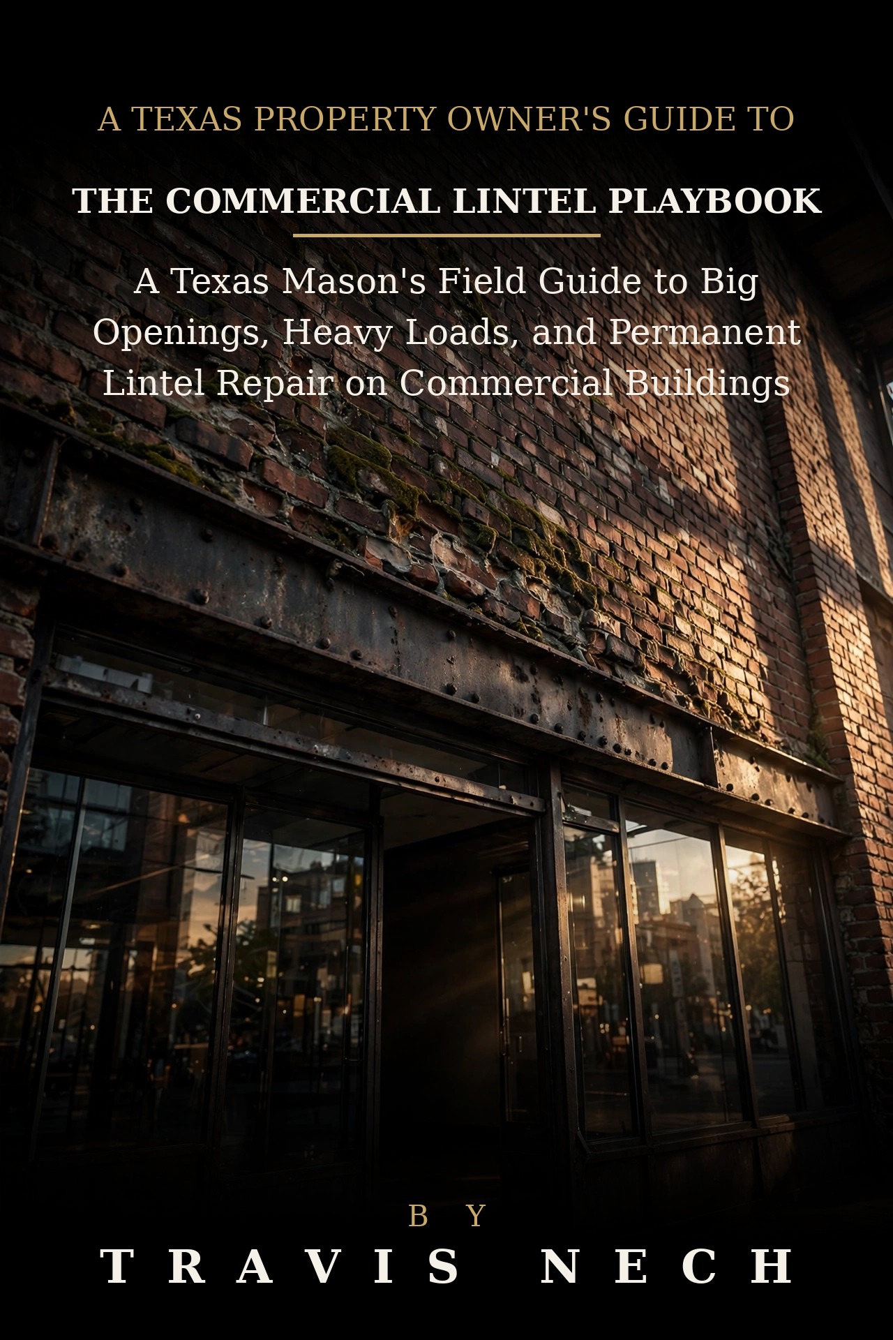 Cover of The Commercial Lintel Playbook, a free brick repair book by Travis Nech