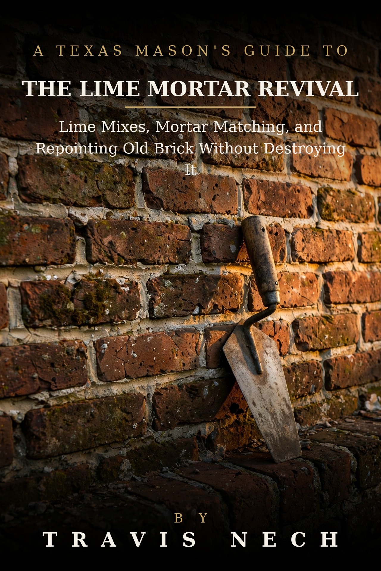 Cover of The Lime Mortar Revival, a free brick repair book by Travis Nech