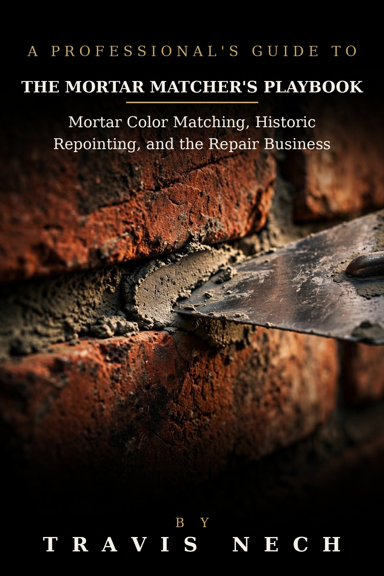 Cover of The Mortar Matcher's Playbook, a free brick repair book by Travis Nech