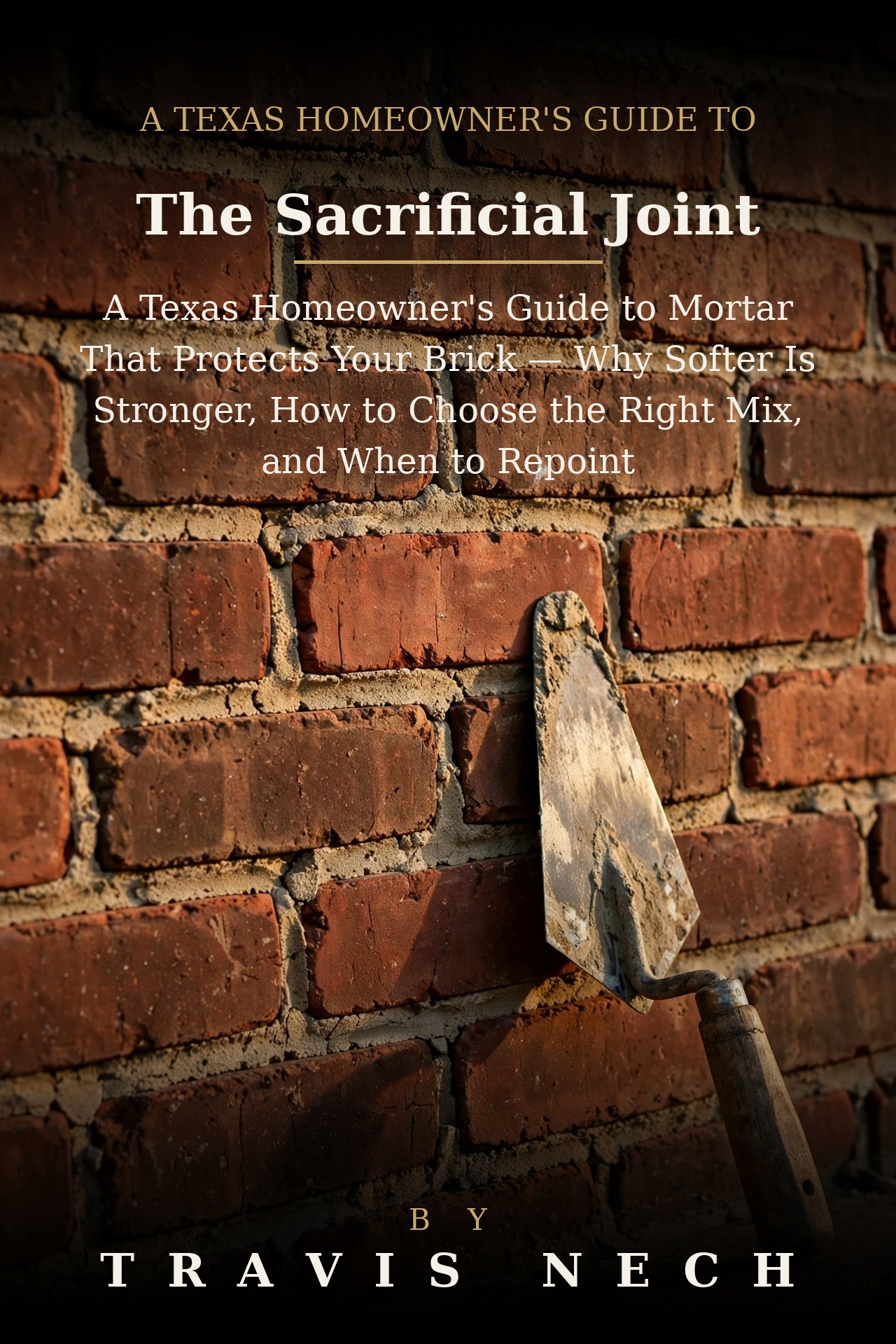 Cover of The Sacrificial Joint, a free brick repair book by Travis Nech