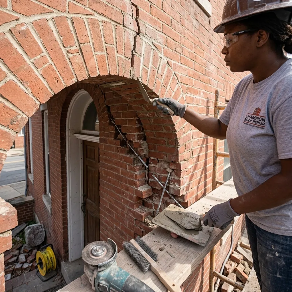 Brick repair in Texas by Champion Brick Repair