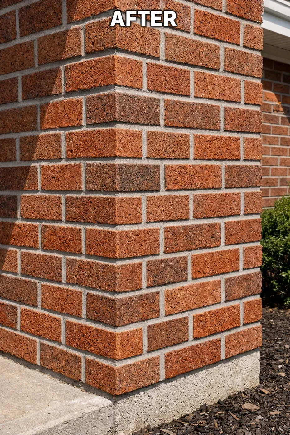 Expert brick repair in Dallas featuring seamless brick matching and restored mortar joints on a home.