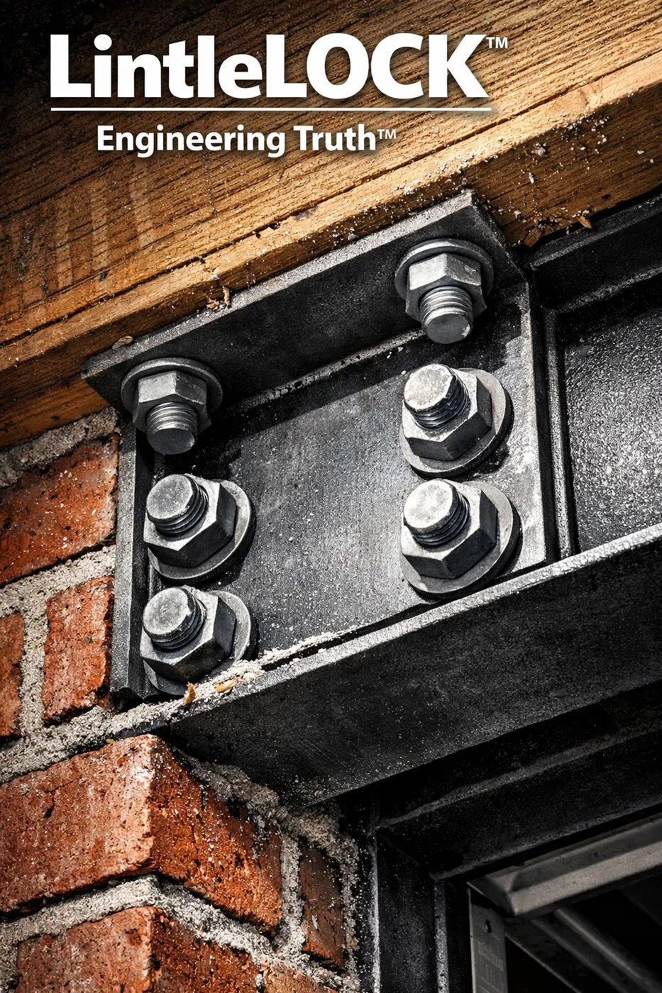LintelLOCK system installation for permanent garage lintel repair and structural brick reinforcement.