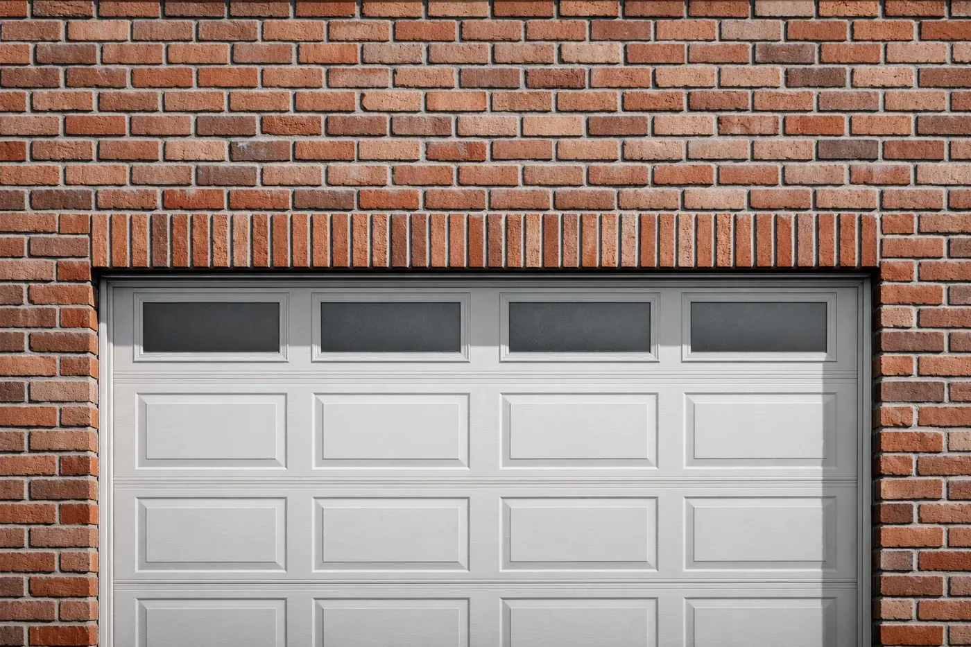 Professional sagging garage lintel repair in Dallas showing the seamless LintelLOCK Stealth Finish.