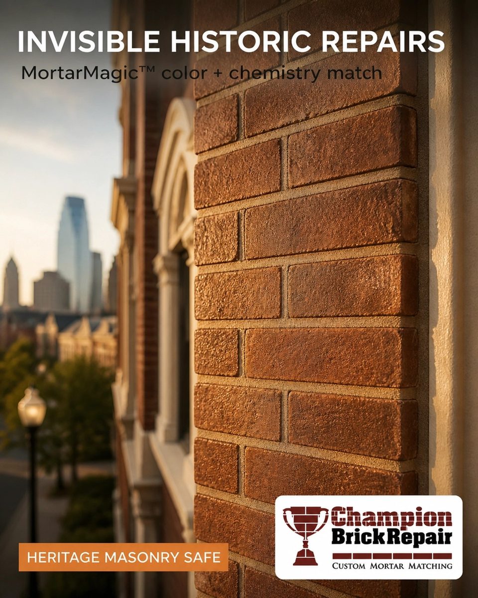 Historic Mortar-Match Work — Champion Brick Repair