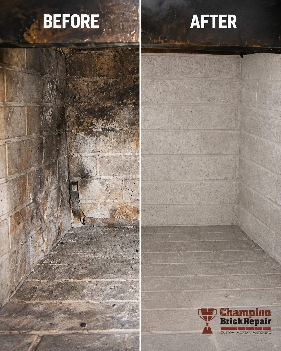Fireplace Firebox — Champion Brick Repair