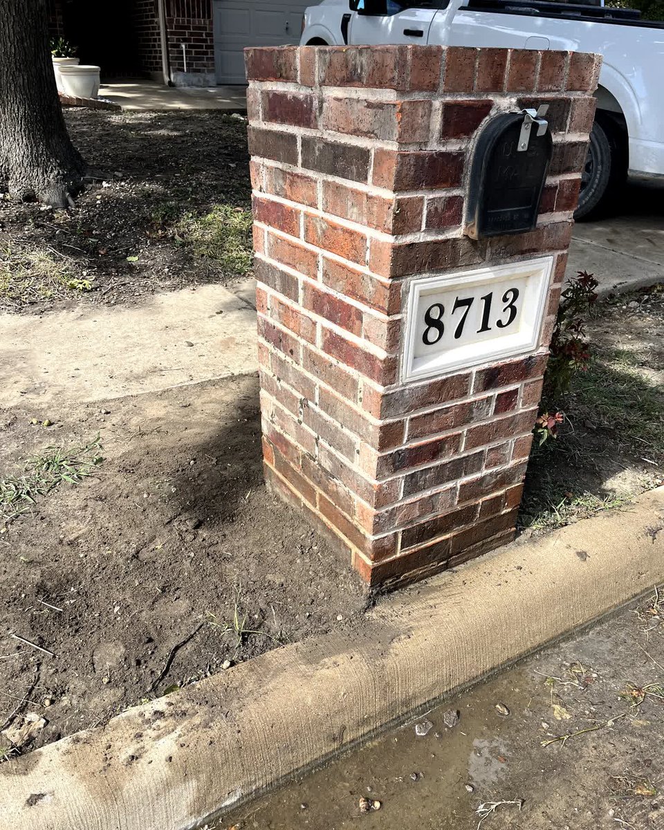 Brick Mailbox Reset — After — Champion Brick Repair